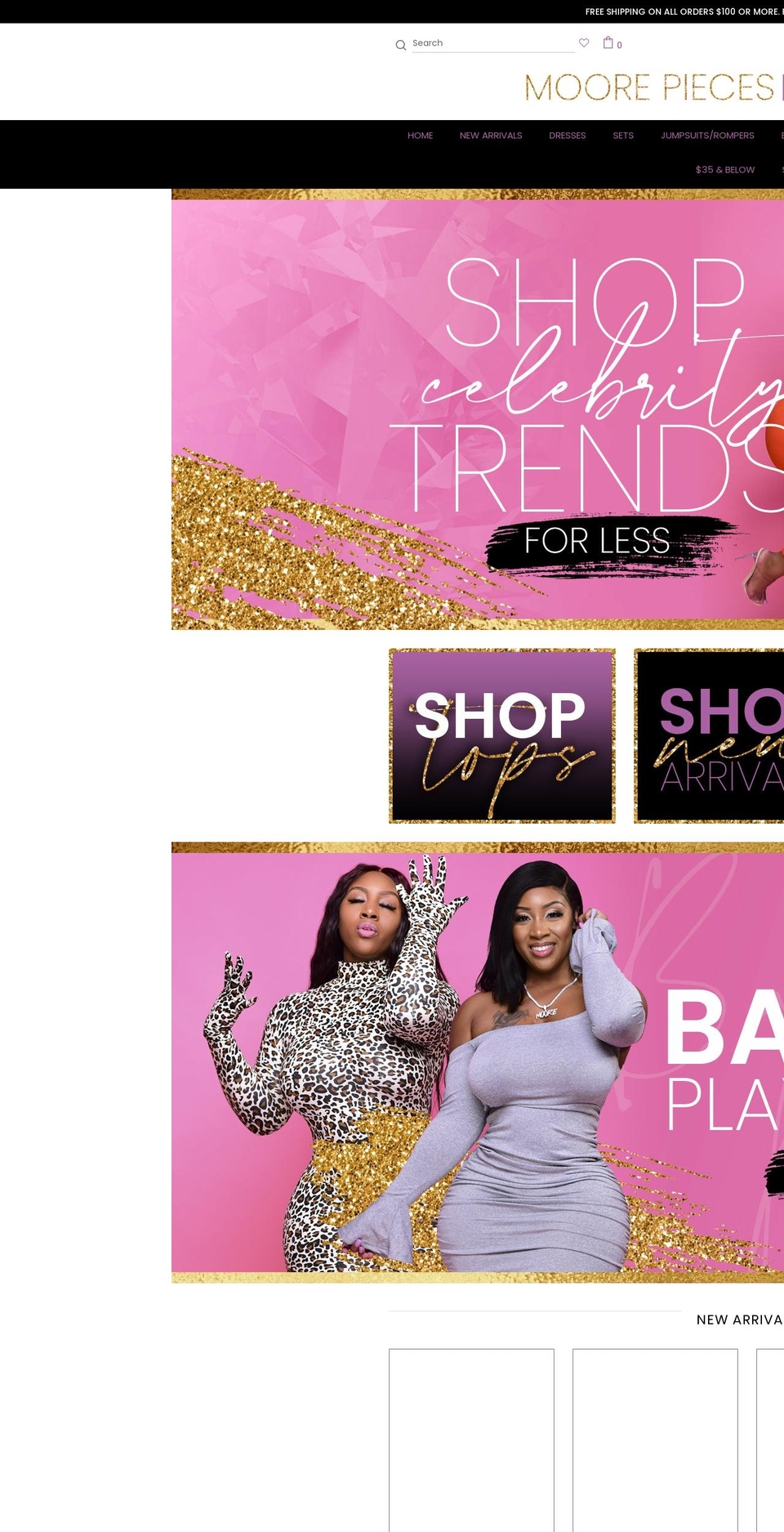 moorepiecesboutique.com shopify website screenshot