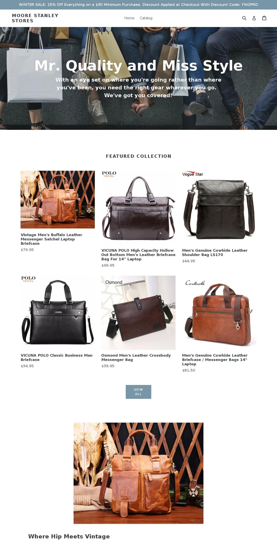 moorestanley.com — Shopify storefront screenshot
