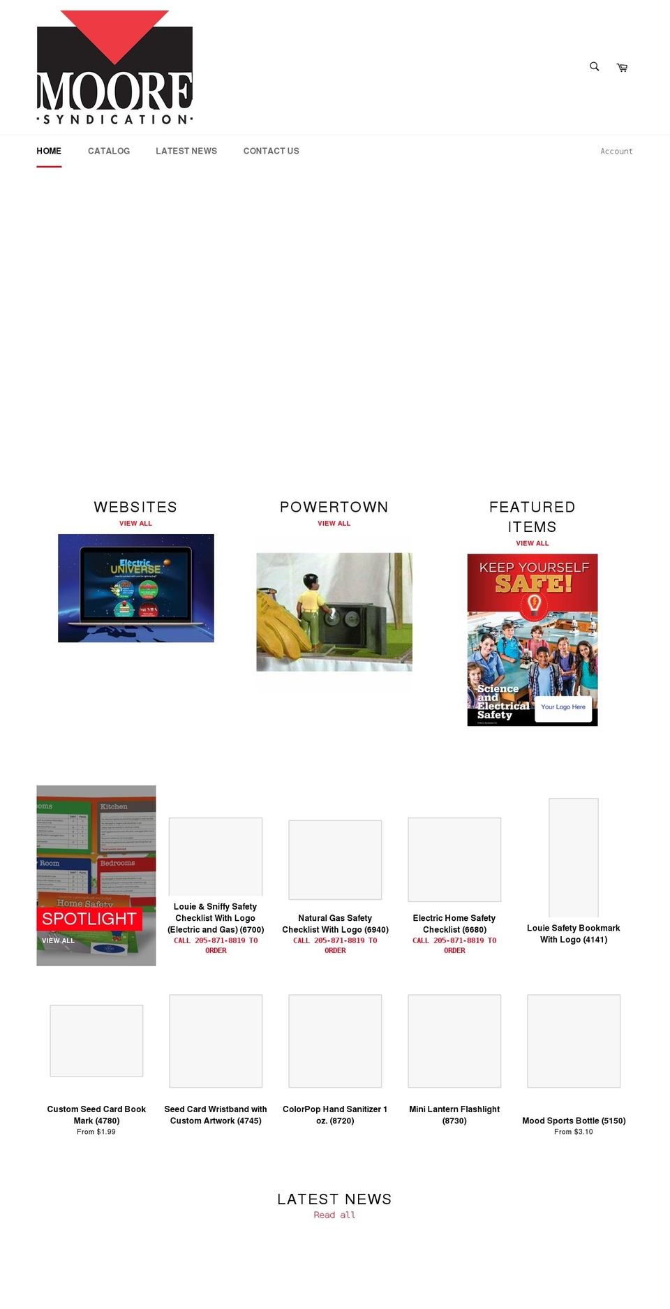 mooresyndicationstore.com shopify website screenshot