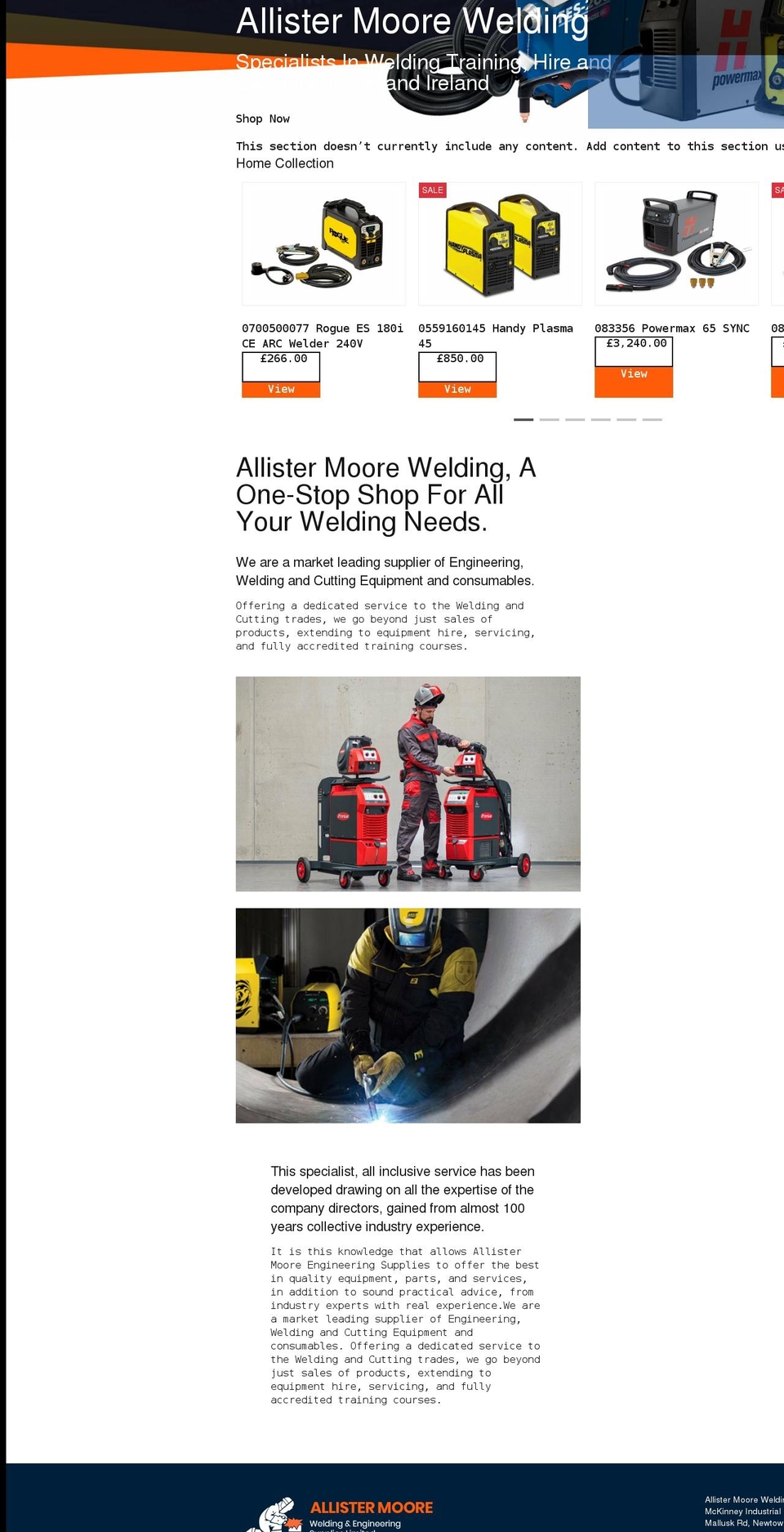moorewelding.com shopify website screenshot