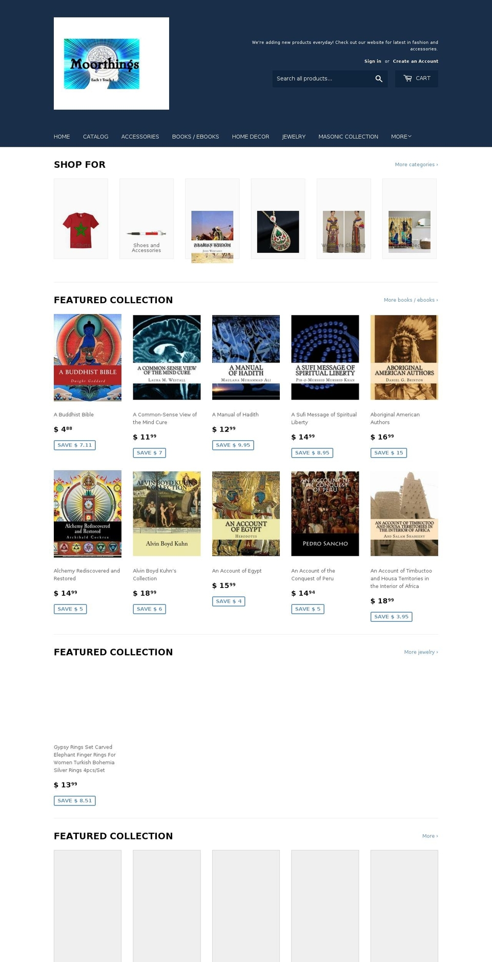 moorthings.com — Shopify storefront screenshot