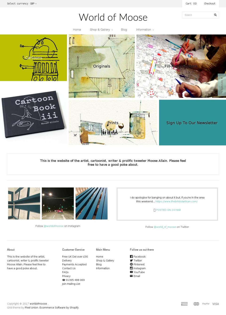 mooseallain.com shopify website screenshot