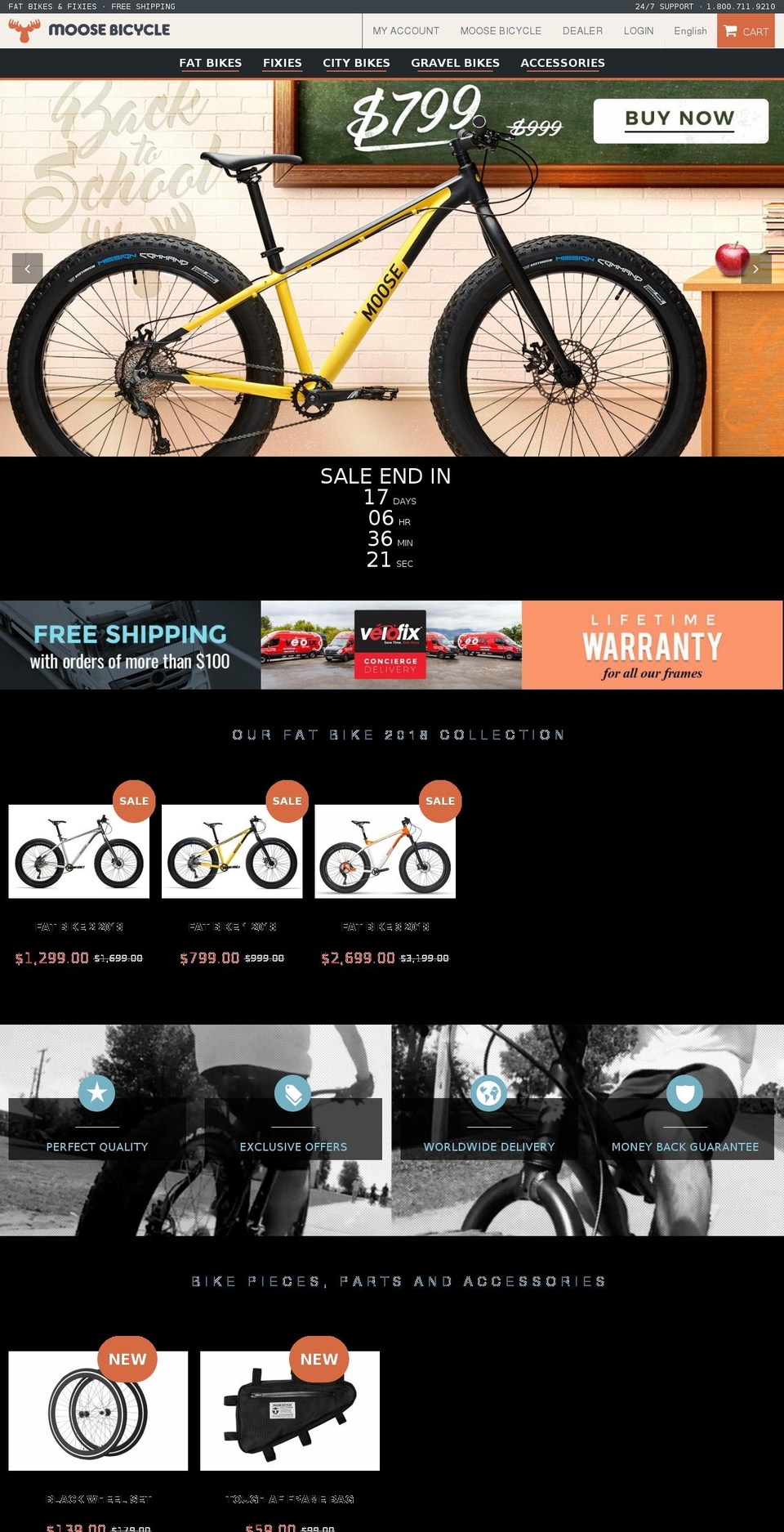 moosebicycle.com — Shopify storefront screenshot