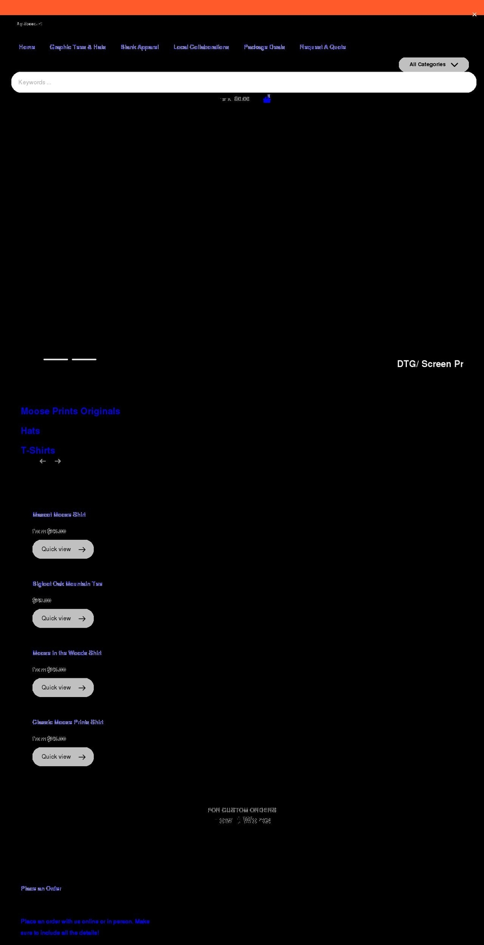 mooseprintsbham.com shopify website screenshot