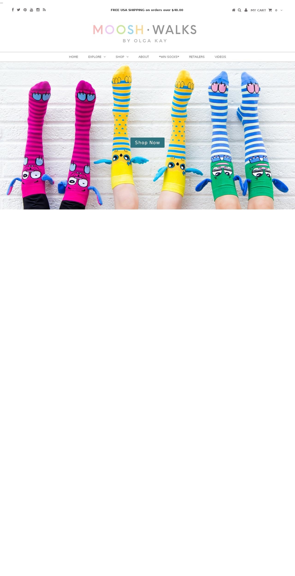 mooshwalkssocks.com shopify website screenshot