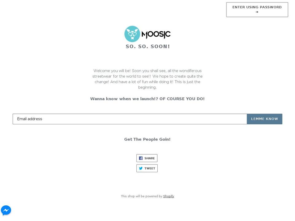 moosic.ca shopify website screenshot