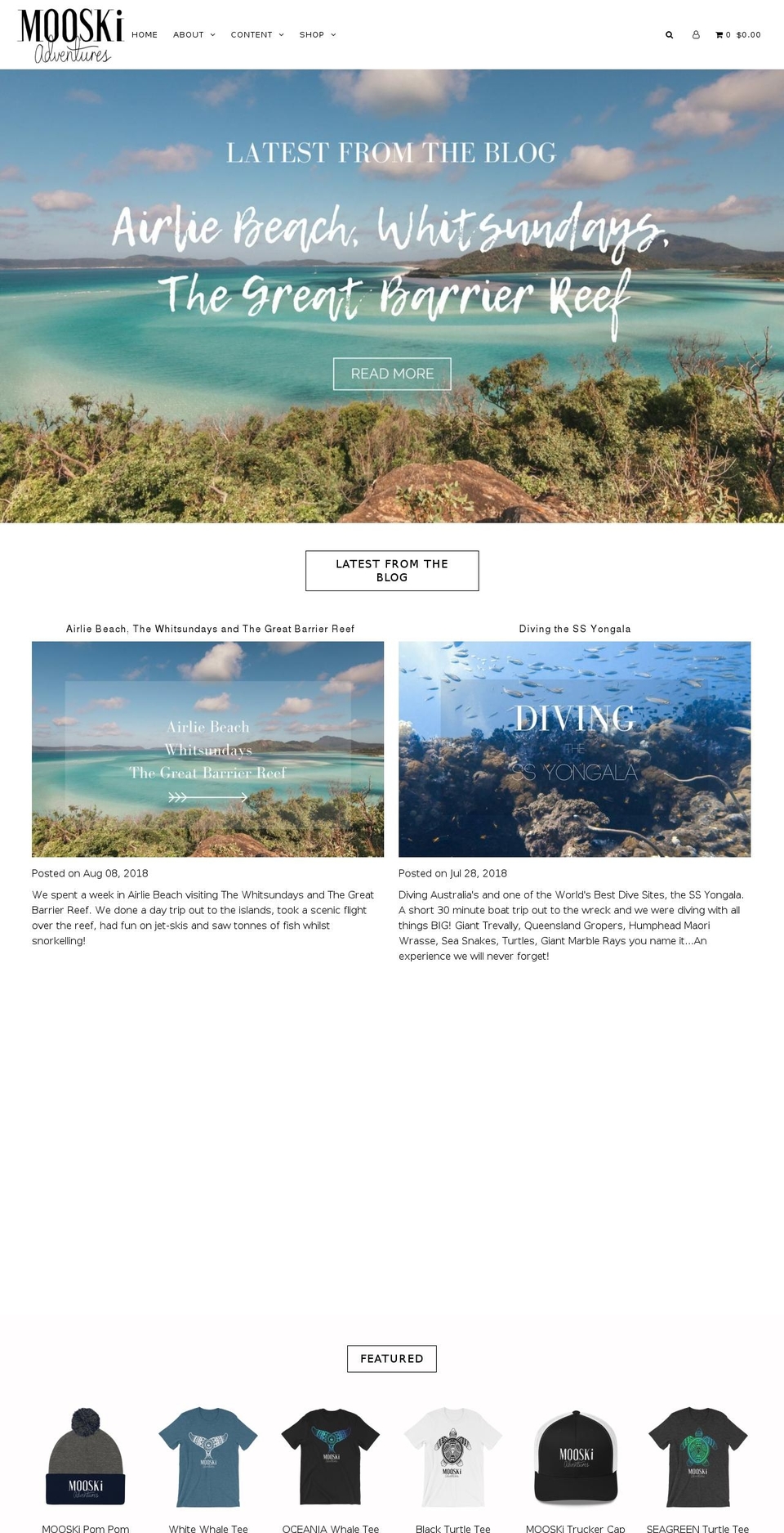 mooskiadventures.com — Shopify storefront screenshot