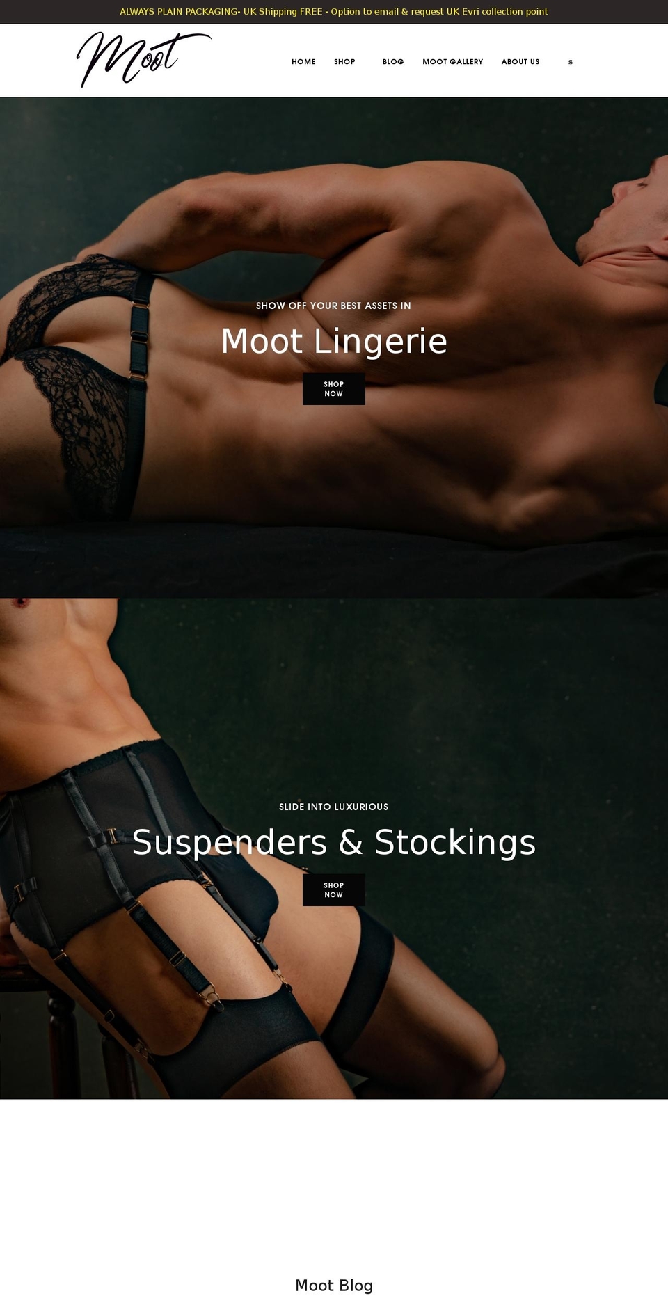 mootlingerie.com shopify website screenshot