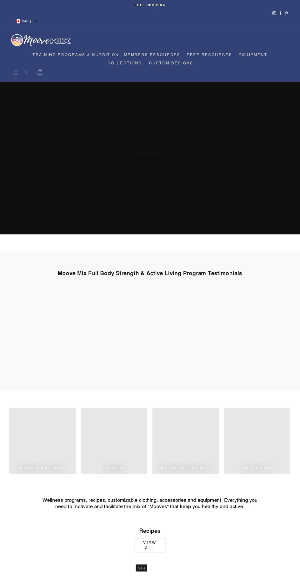moovemix.com shopify website screenshot