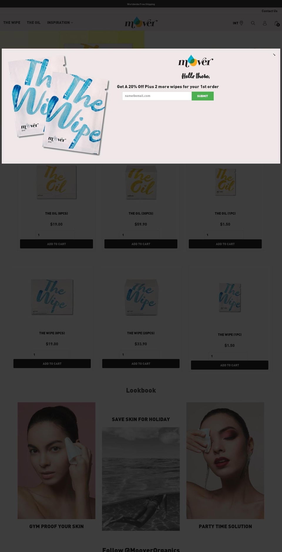 Moover Organics Update Popup 8 Jan Shopify theme site example mooverskincare.com