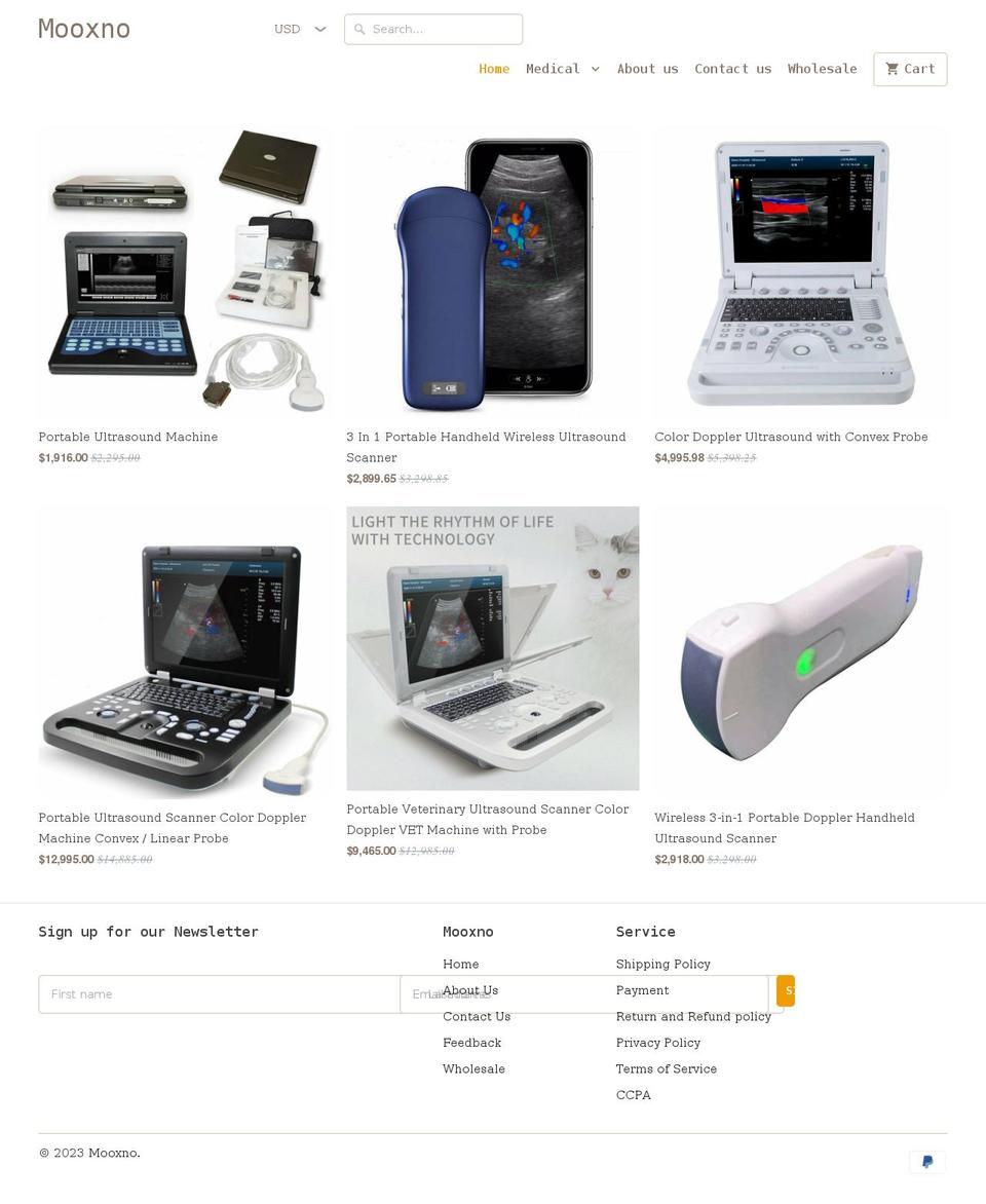 mooxno.com shopify website screenshot