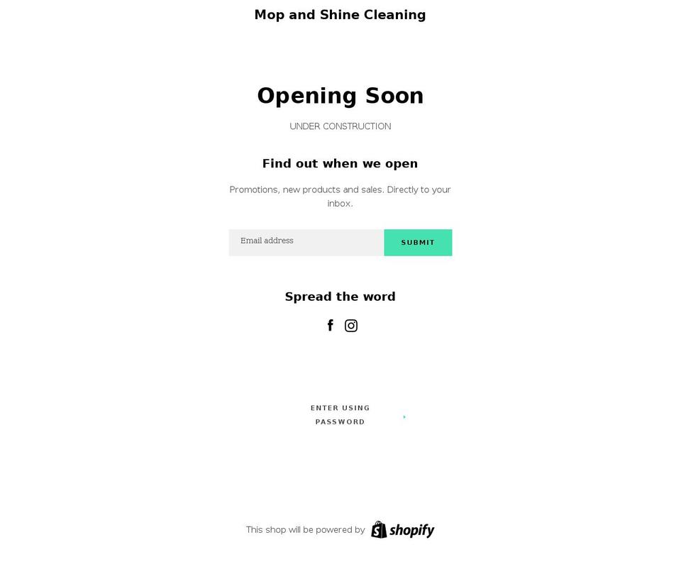 mopandshine.com shopify website screenshot