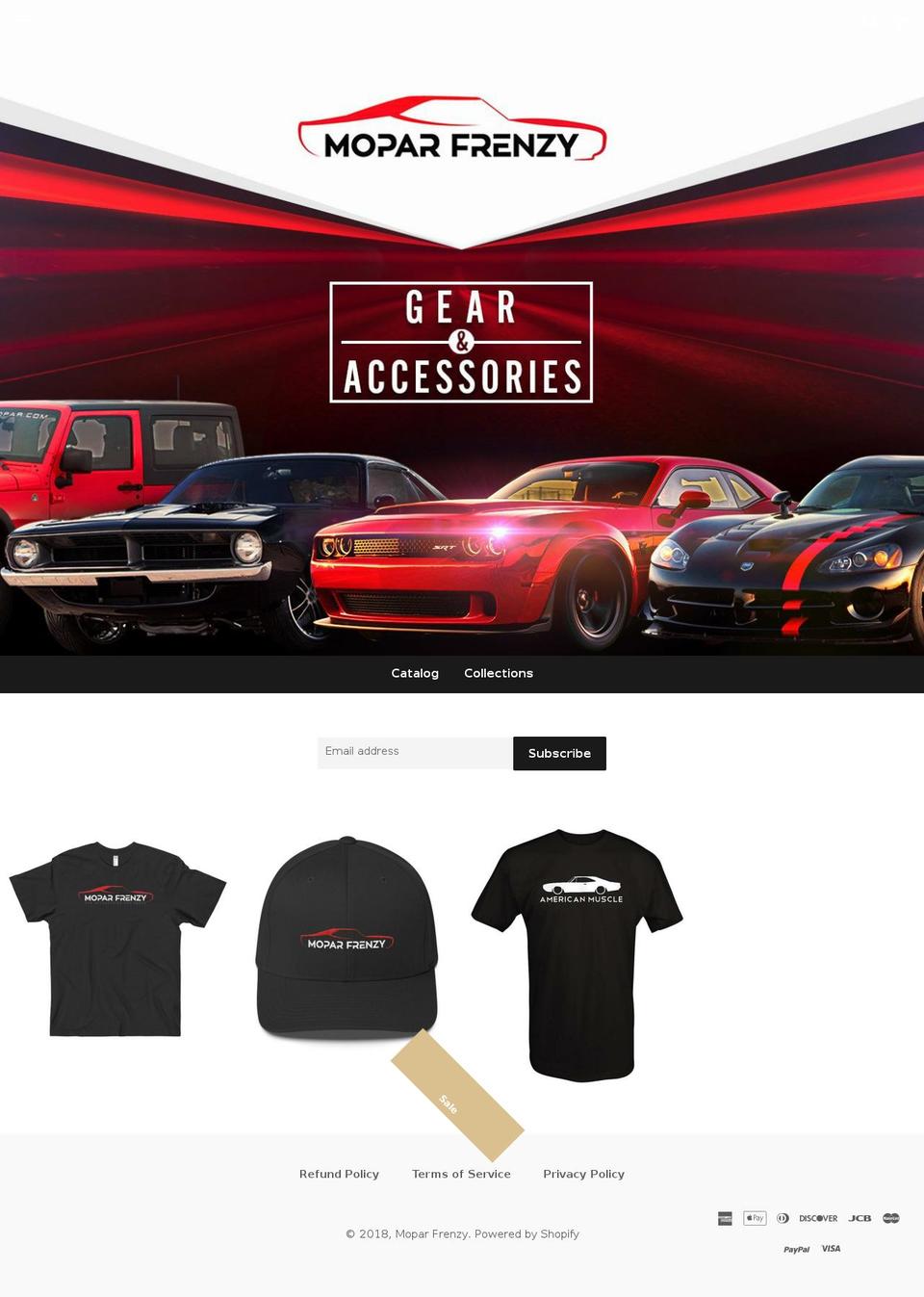 moparfrenzy.com — Shopify storefront screenshot