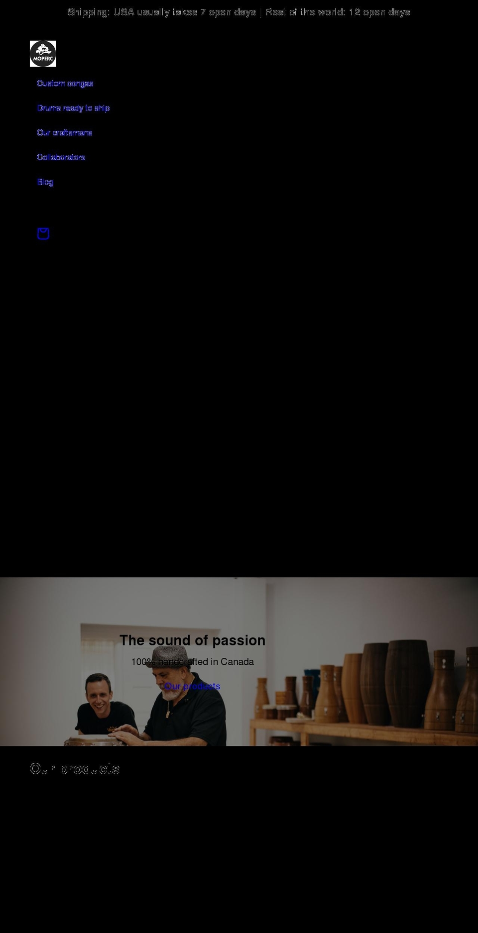 moperc.com shopify website screenshot