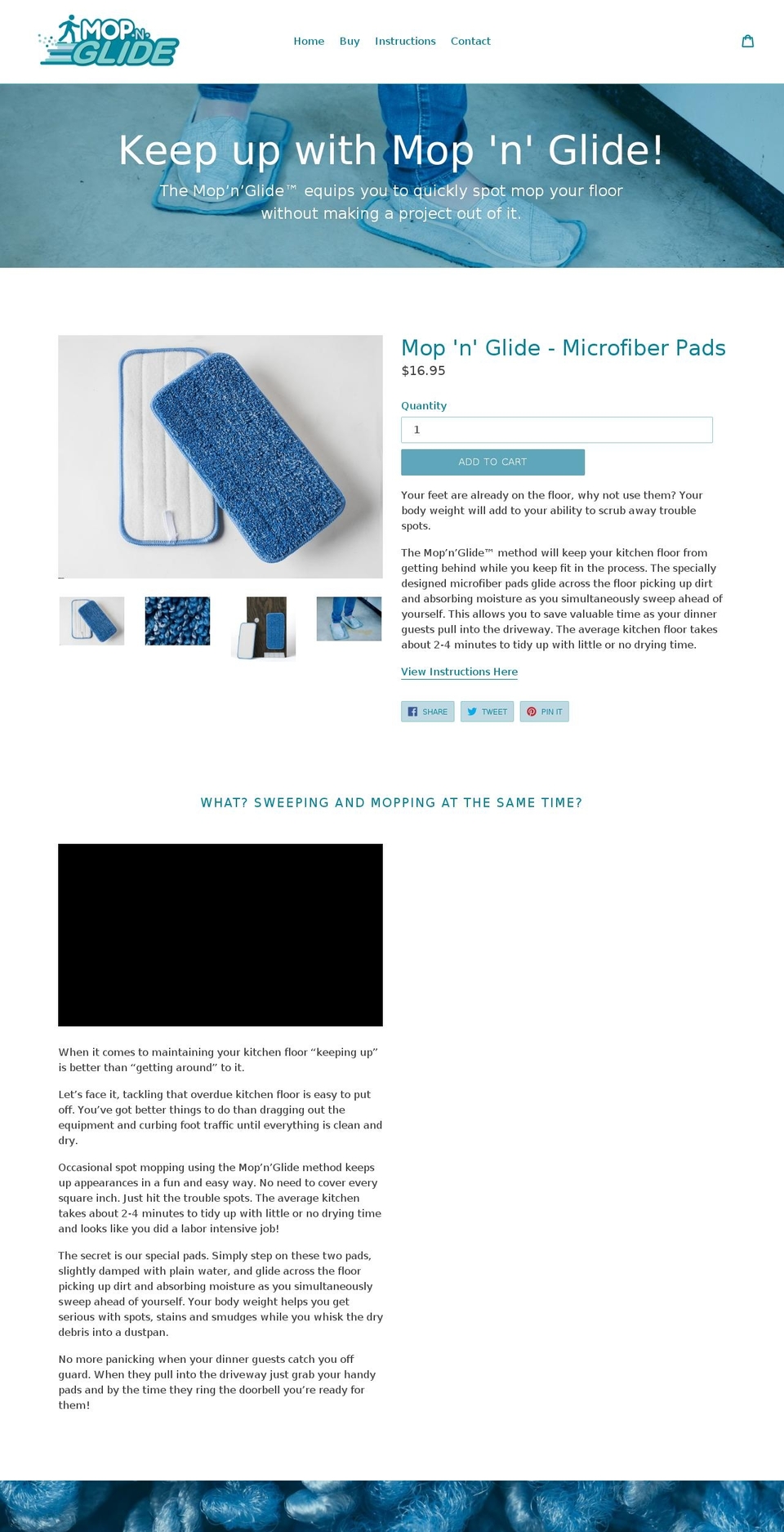 mopnglide.com shopify website screenshot