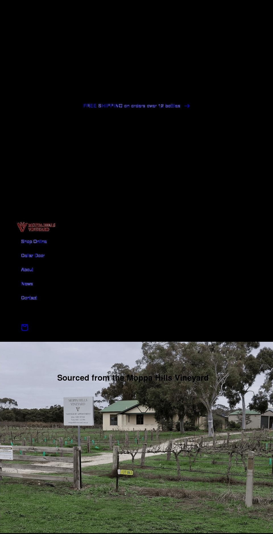 moppahillsvineyard.com.au shopify website screenshot