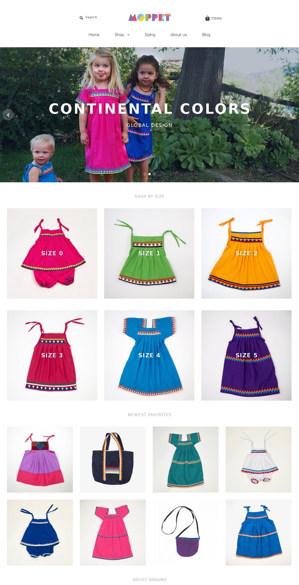 moppetkids.com shopify website screenshot