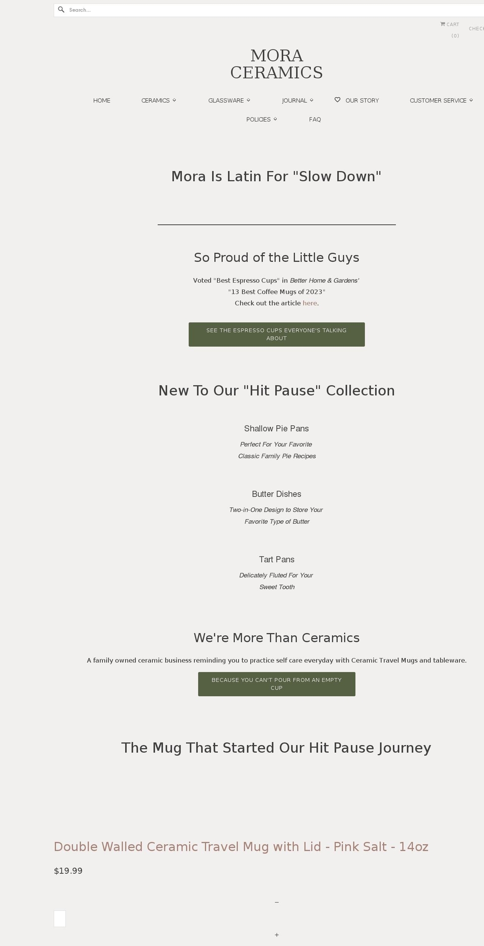 moraceramics.com shopify website screenshot