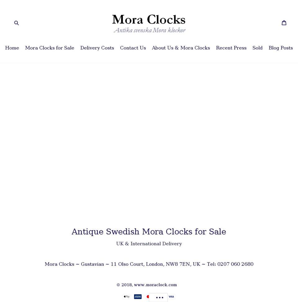 moraclock.com shopify website screenshot