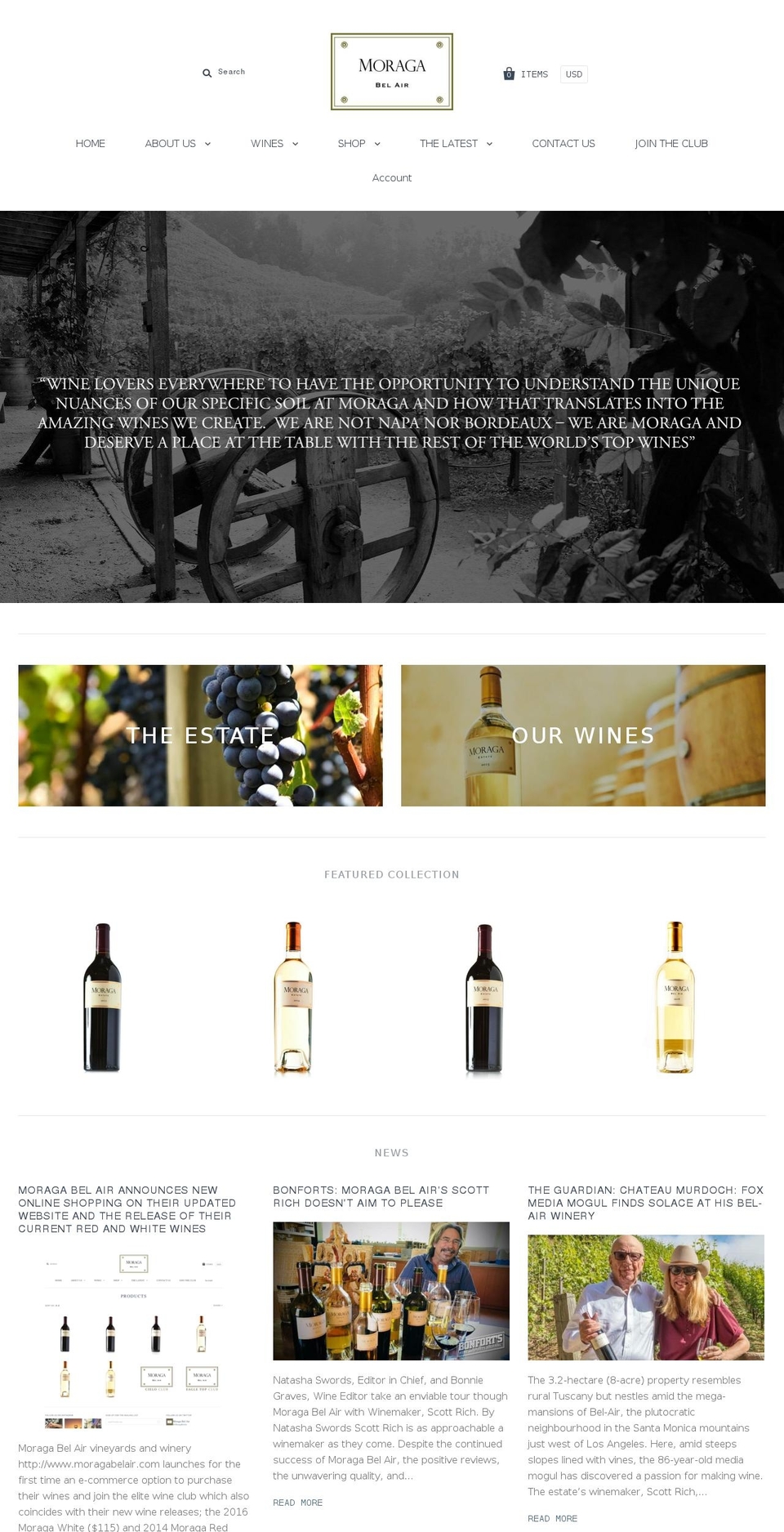 moragabelair.com shopify website screenshot