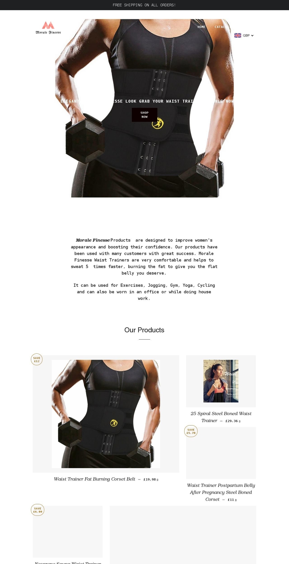 morale-finesse.com shopify website screenshot