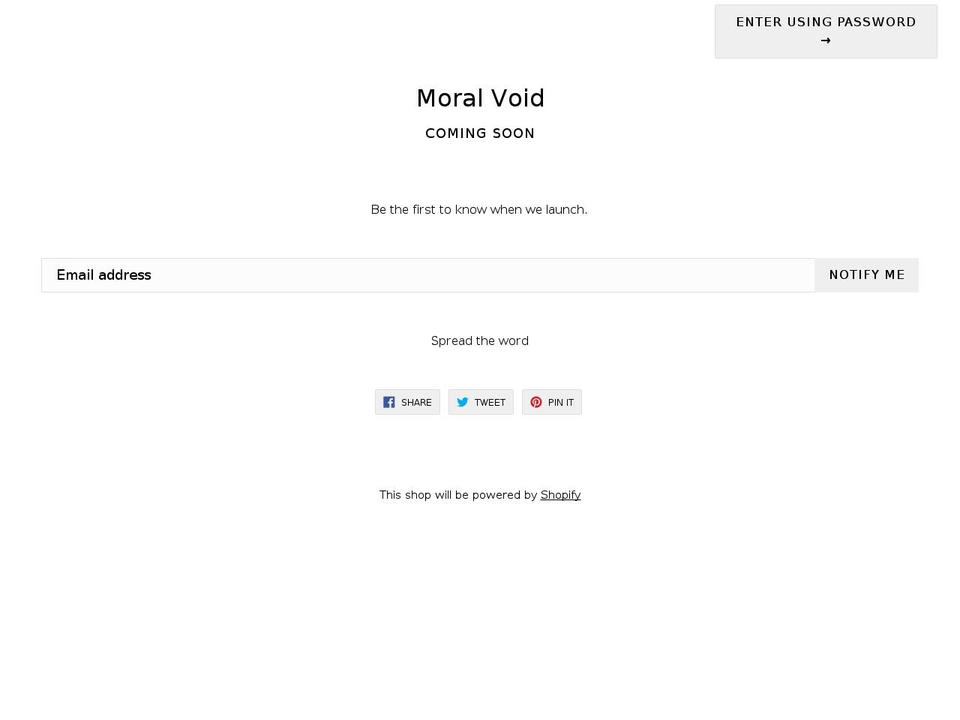 moralvoid.com shopify website screenshot