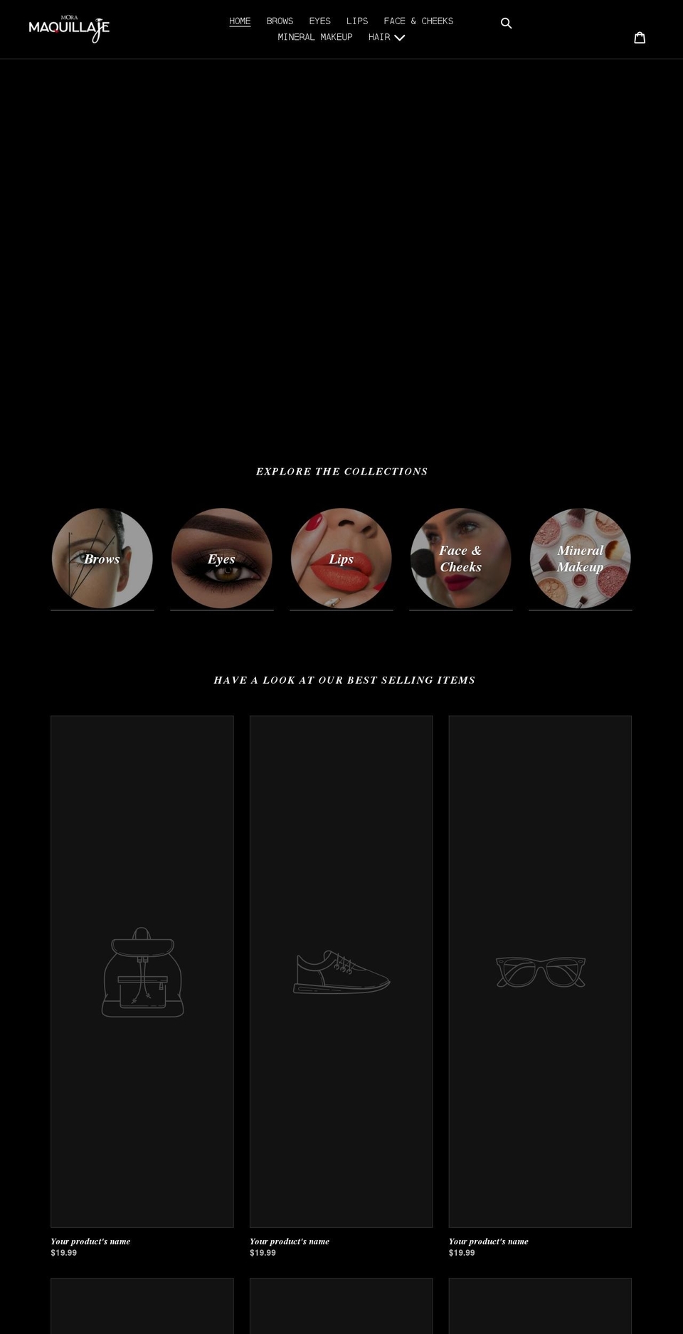 moramaquillaje.com shopify website screenshot