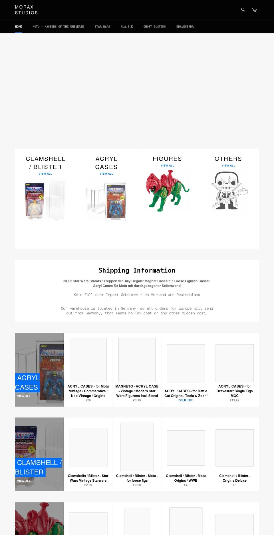 morax.store shopify website screenshot