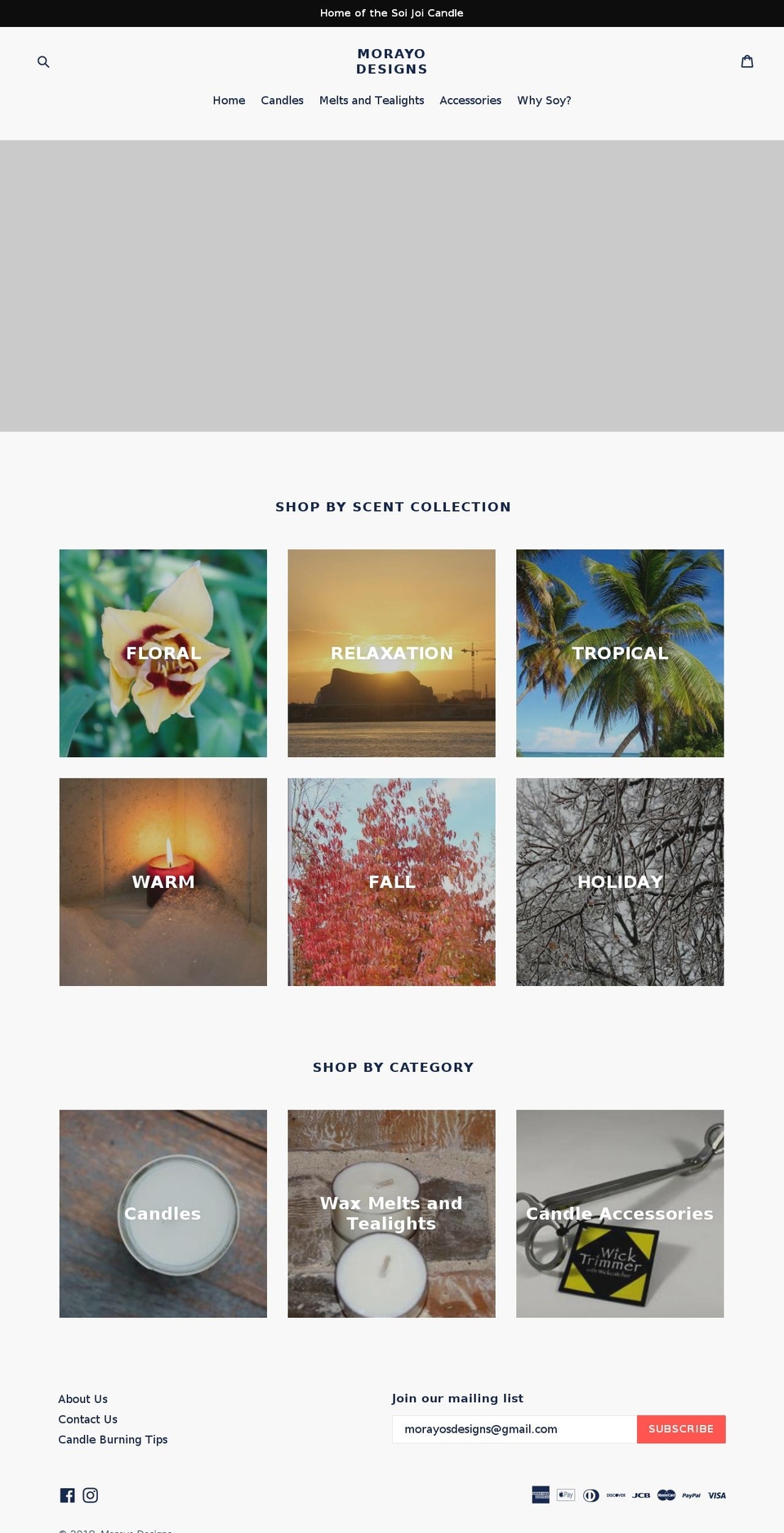morayodesigns.com — Shopify storefront screenshot