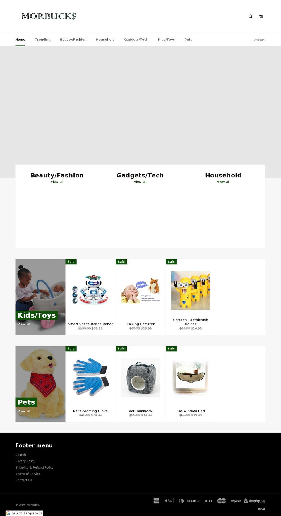 morbucks.com — Shopify storefront screenshot