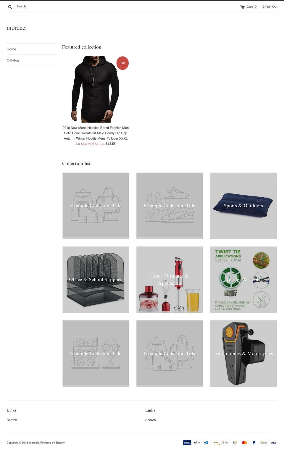 mordeci.com shopify website screenshot