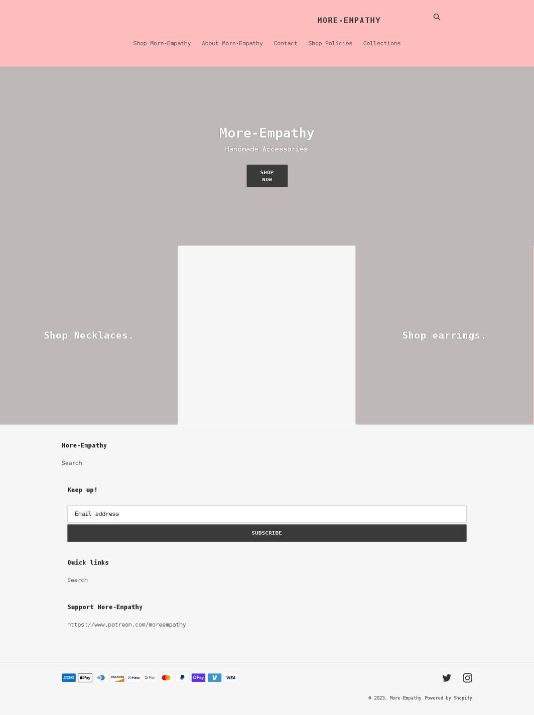 more-empathy.com shopify website screenshot
