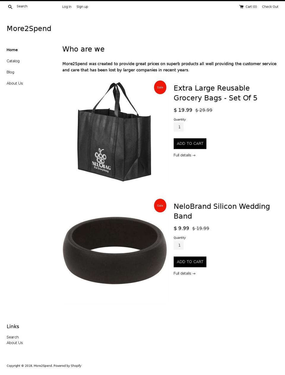 more2spend.com — Shopify storefront screenshot
