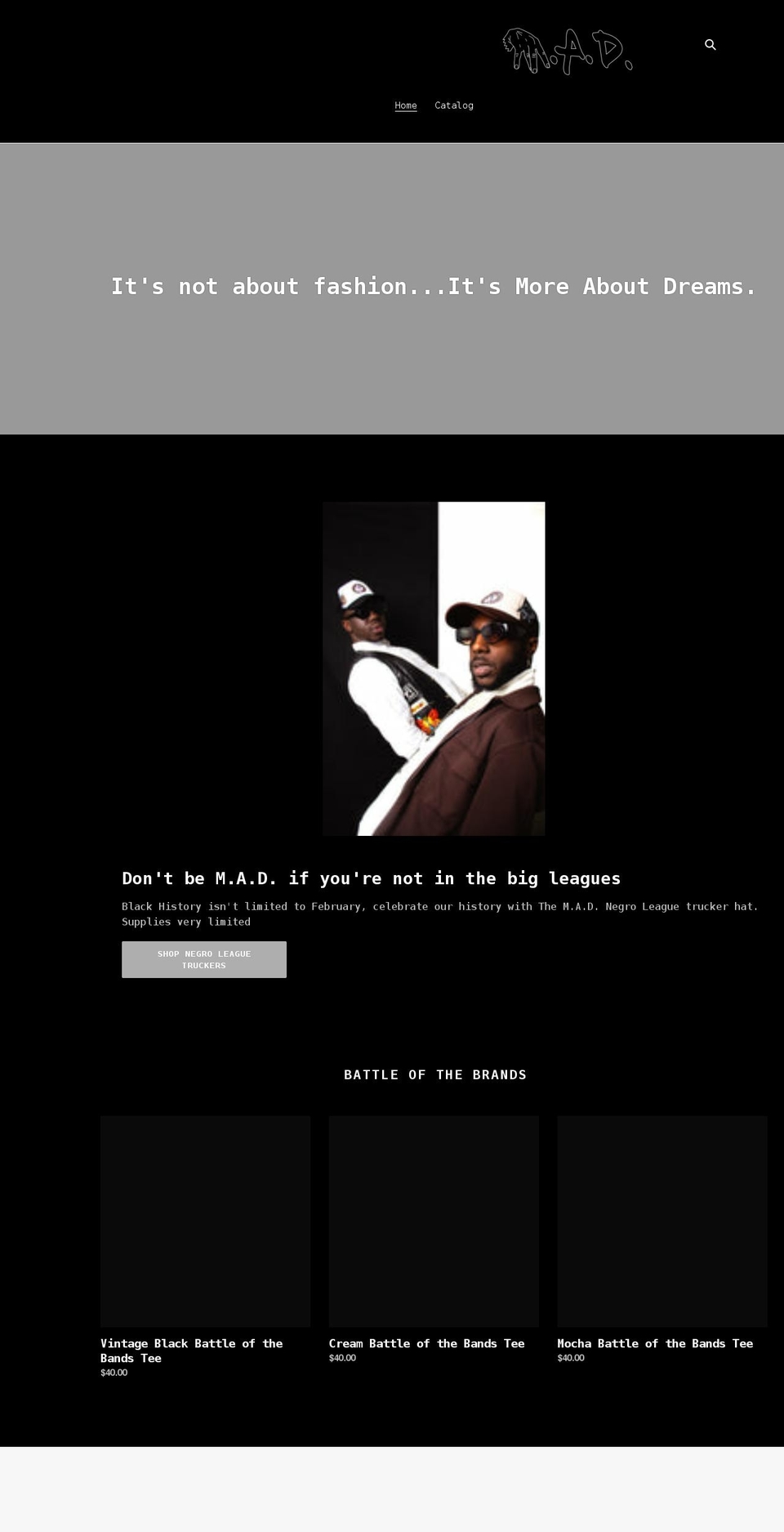 moreaboutdreams.com shopify website screenshot