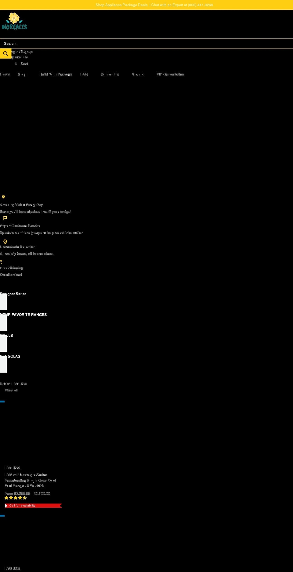 morealis.myshopify.com shopify website screenshot