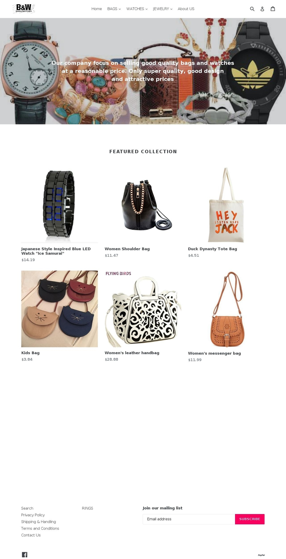 morebagswatches.com — Shopify storefront screenshot