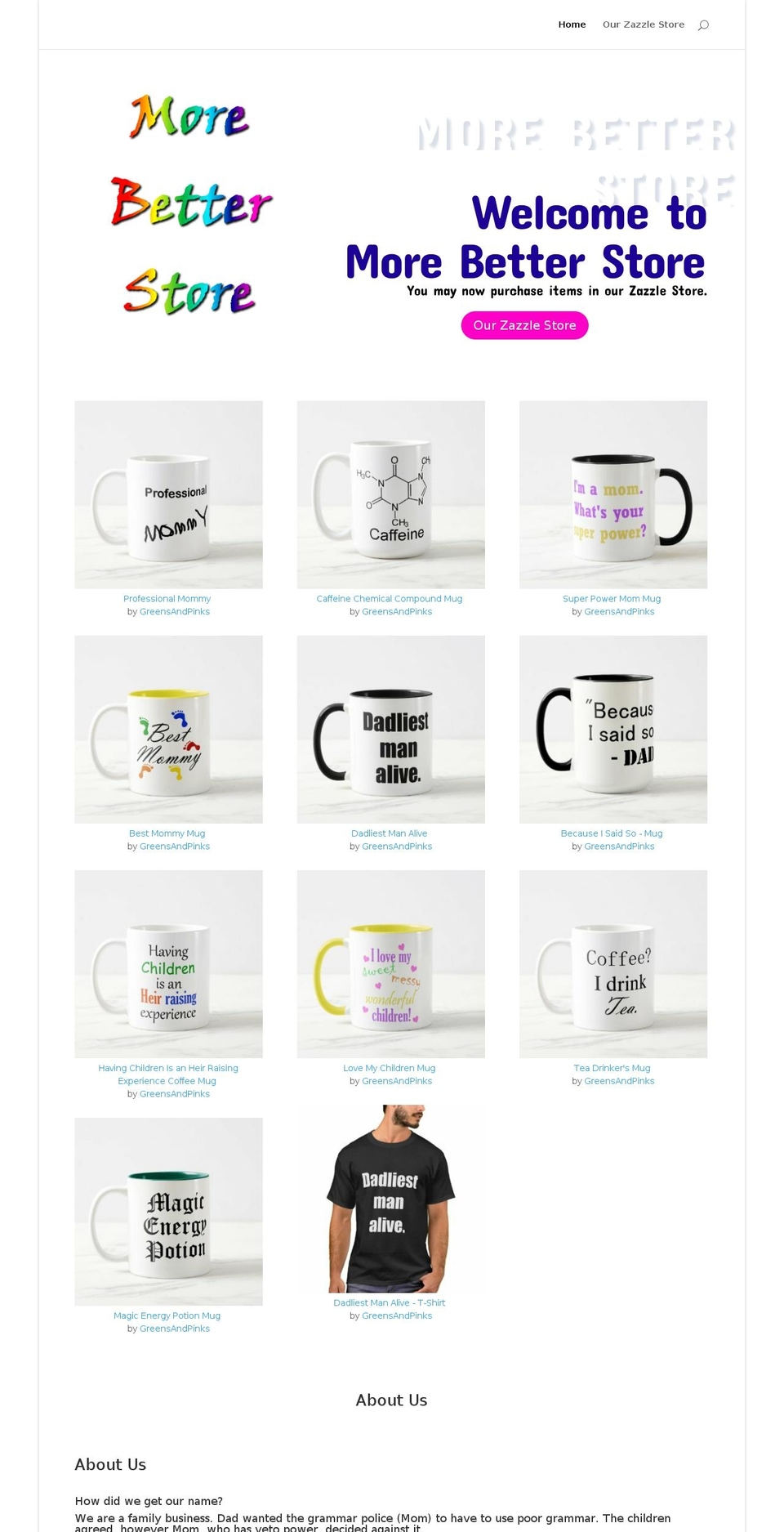 morebetterstore.com — Shopify storefront screenshot