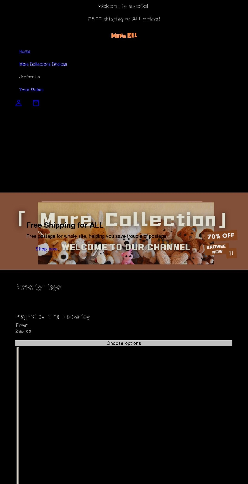 morecoll.com shopify website screenshot