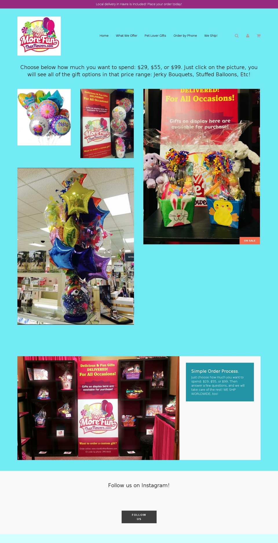 morefunthanflowers.com — Shopify storefront screenshot