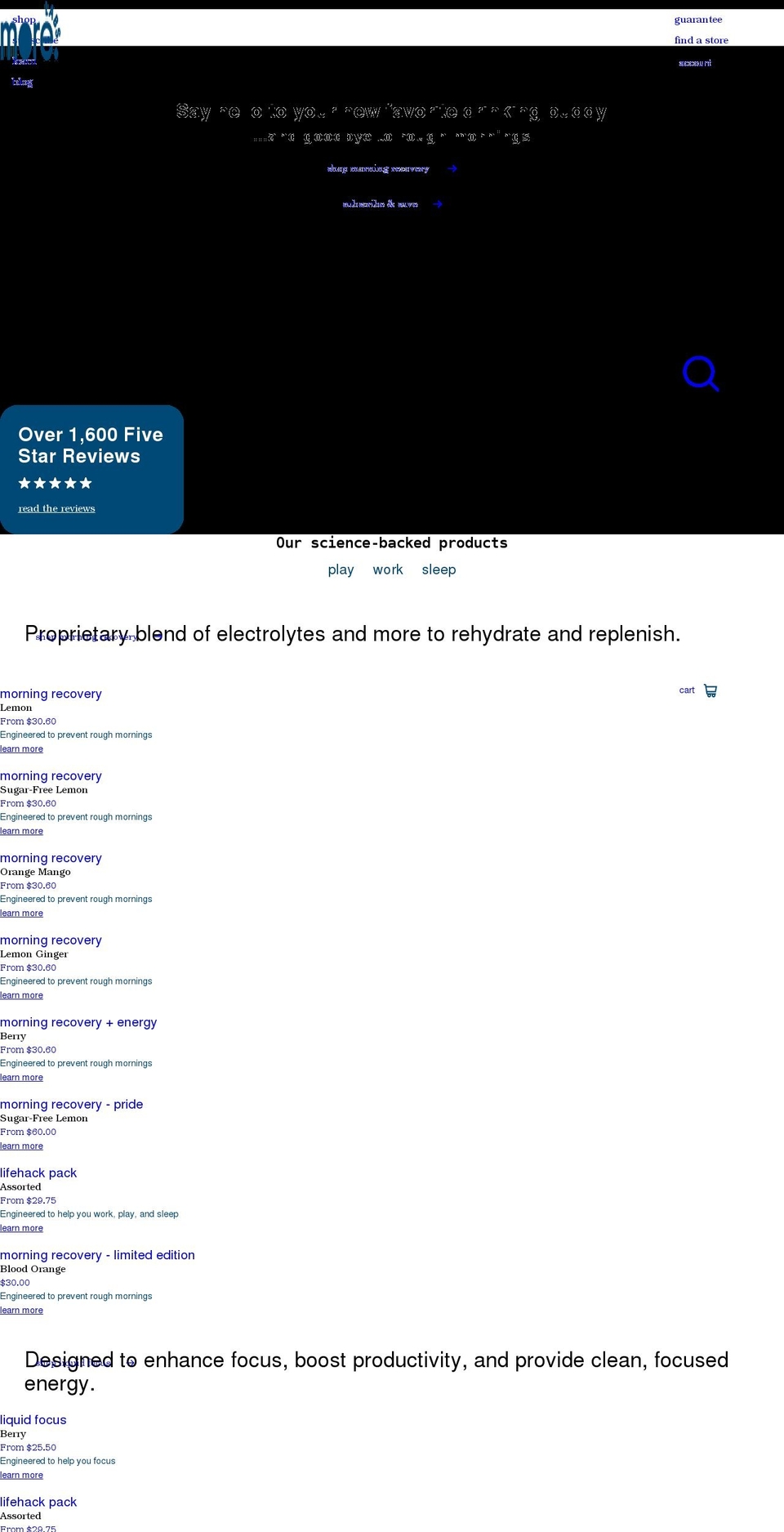 morelabs.com shopify website screenshot
