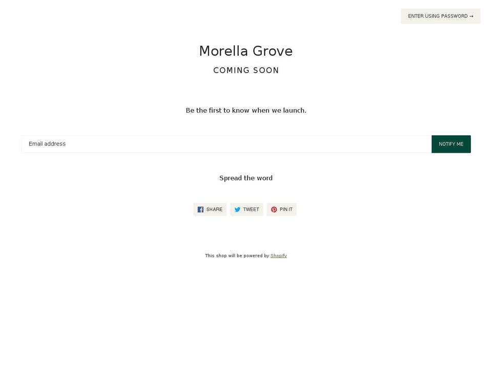 morellagrove.com.au shopify website screenshot