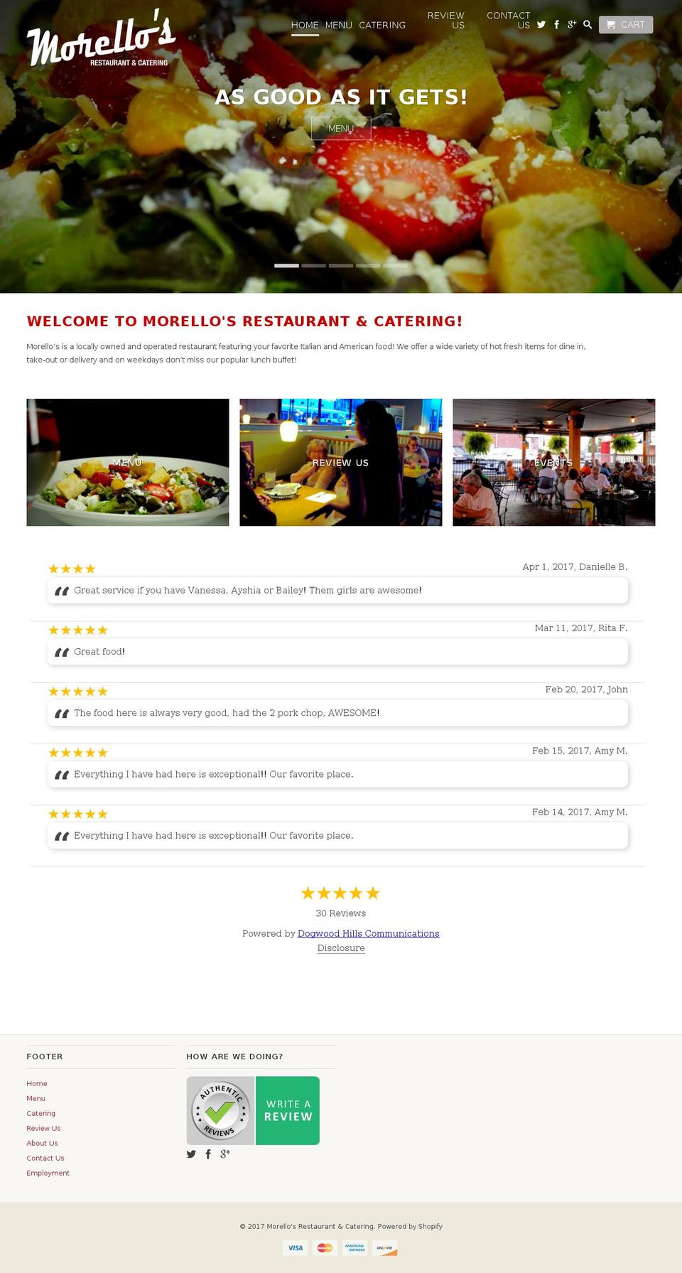 morellosonline.com shopify website screenshot