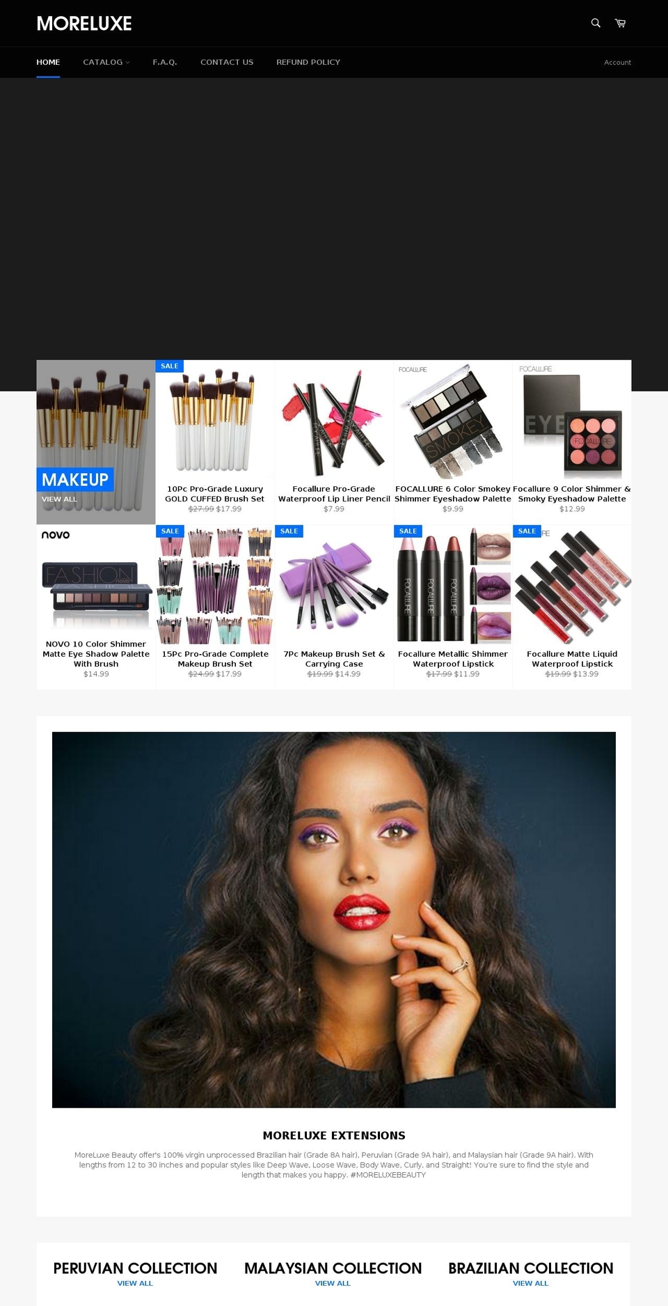 moreluxebeauty.com — Shopify storefront screenshot
