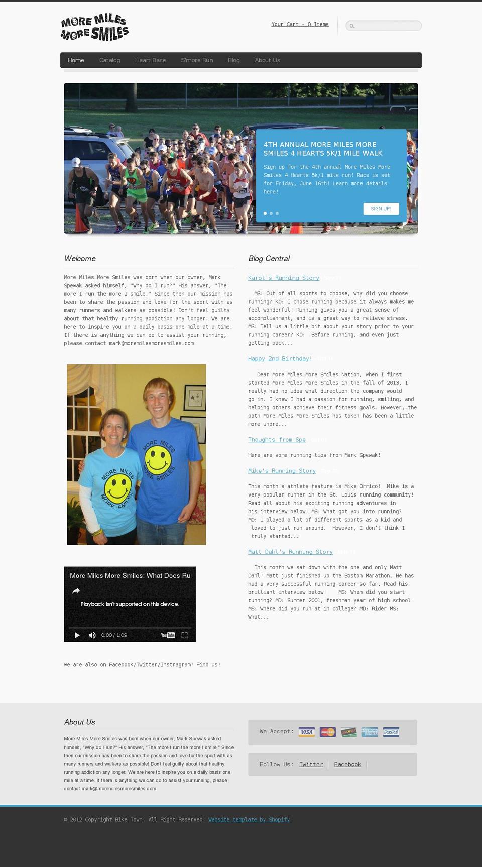 Simplistic Shopify theme site example moremilesmoresmiles.com