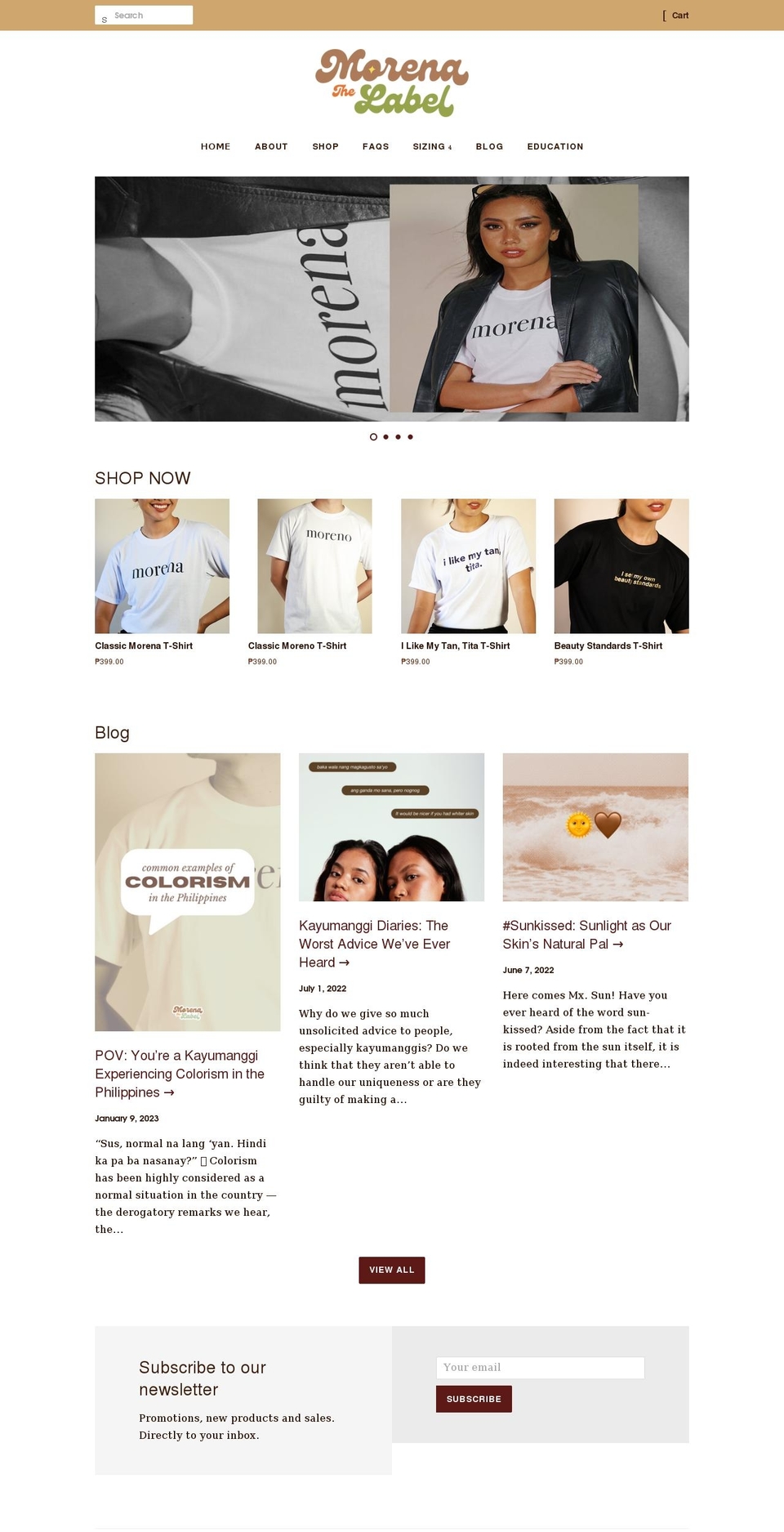 morenathelabel.com shopify website screenshot