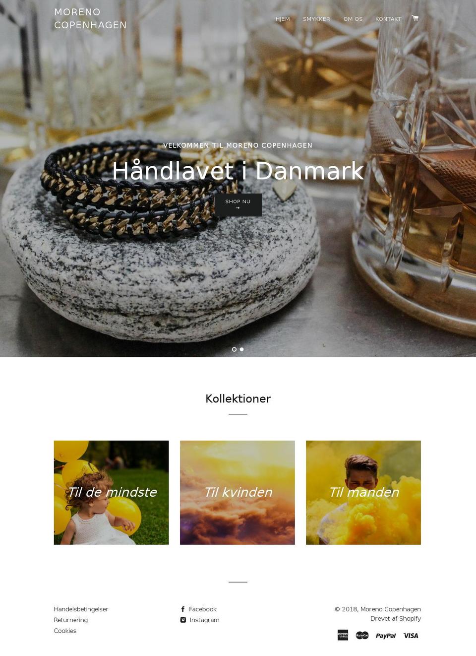 morenocopenhagen.com — Shopify storefront screenshot