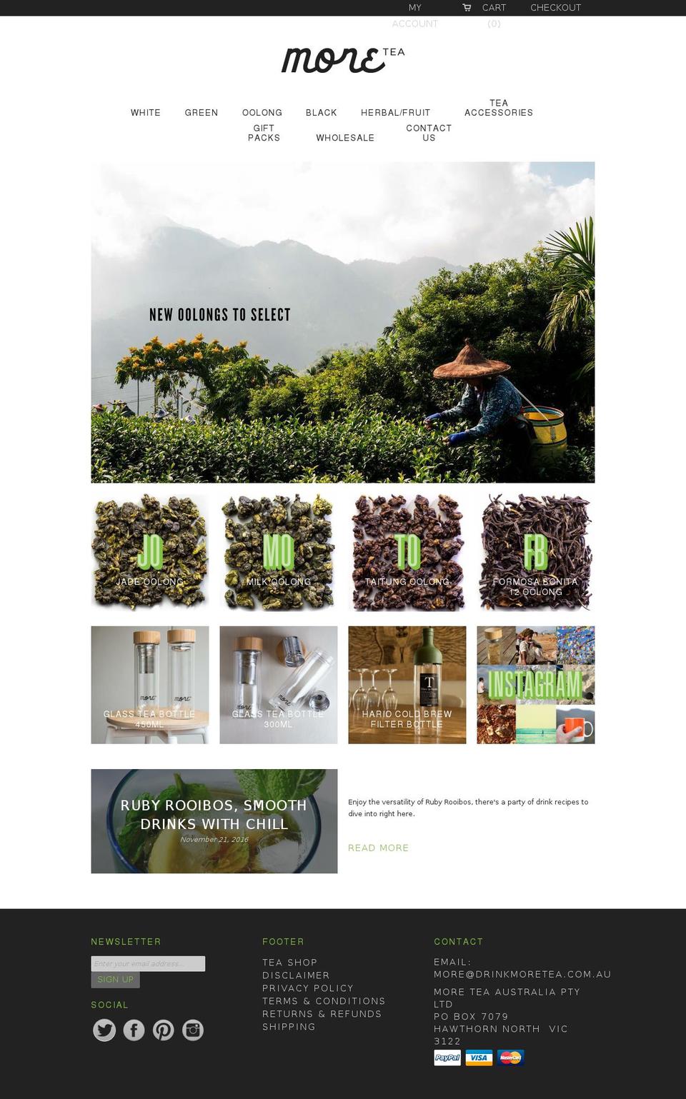 moretea.com.au shopify website screenshot