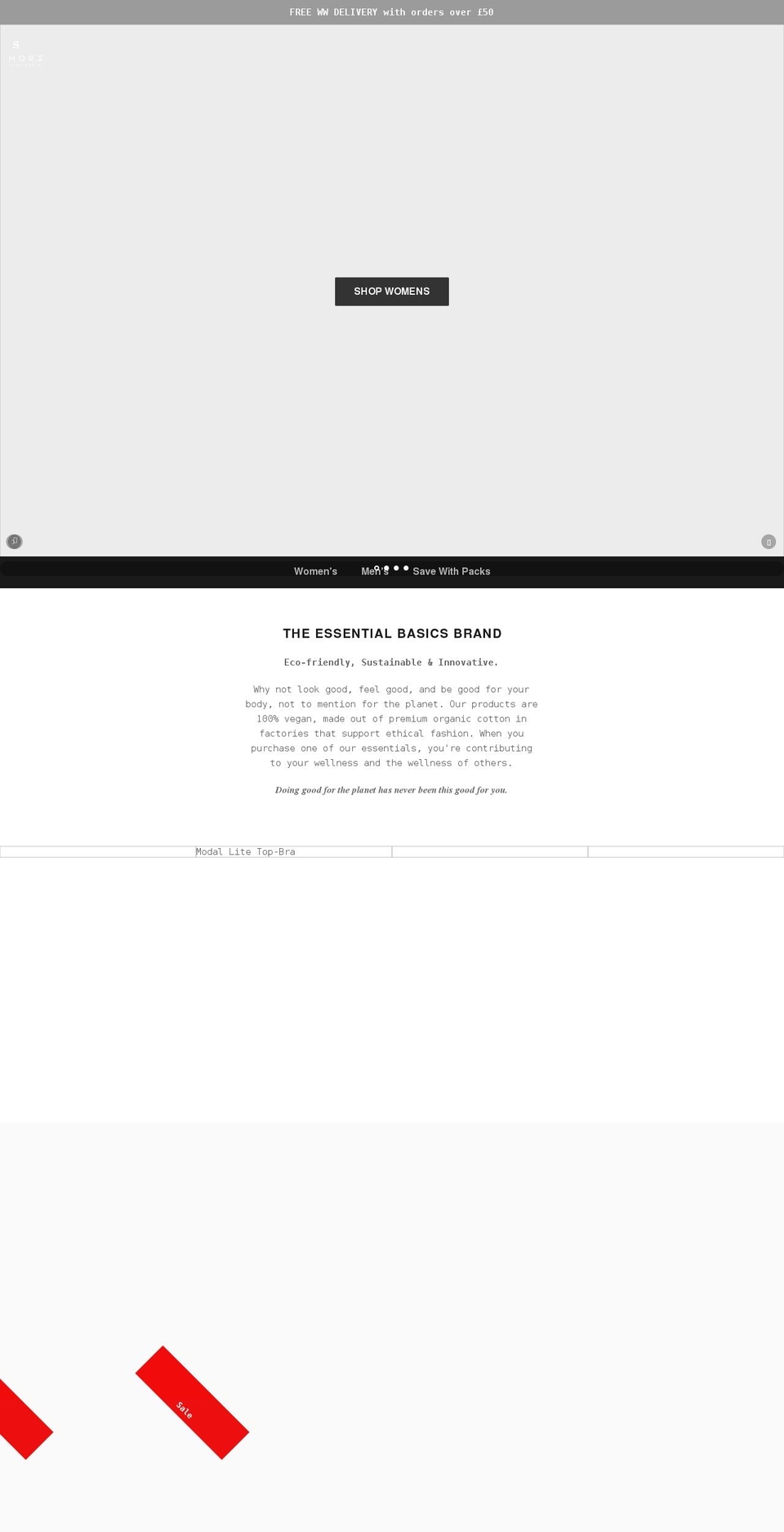 morethanbasics.com shopify website screenshot