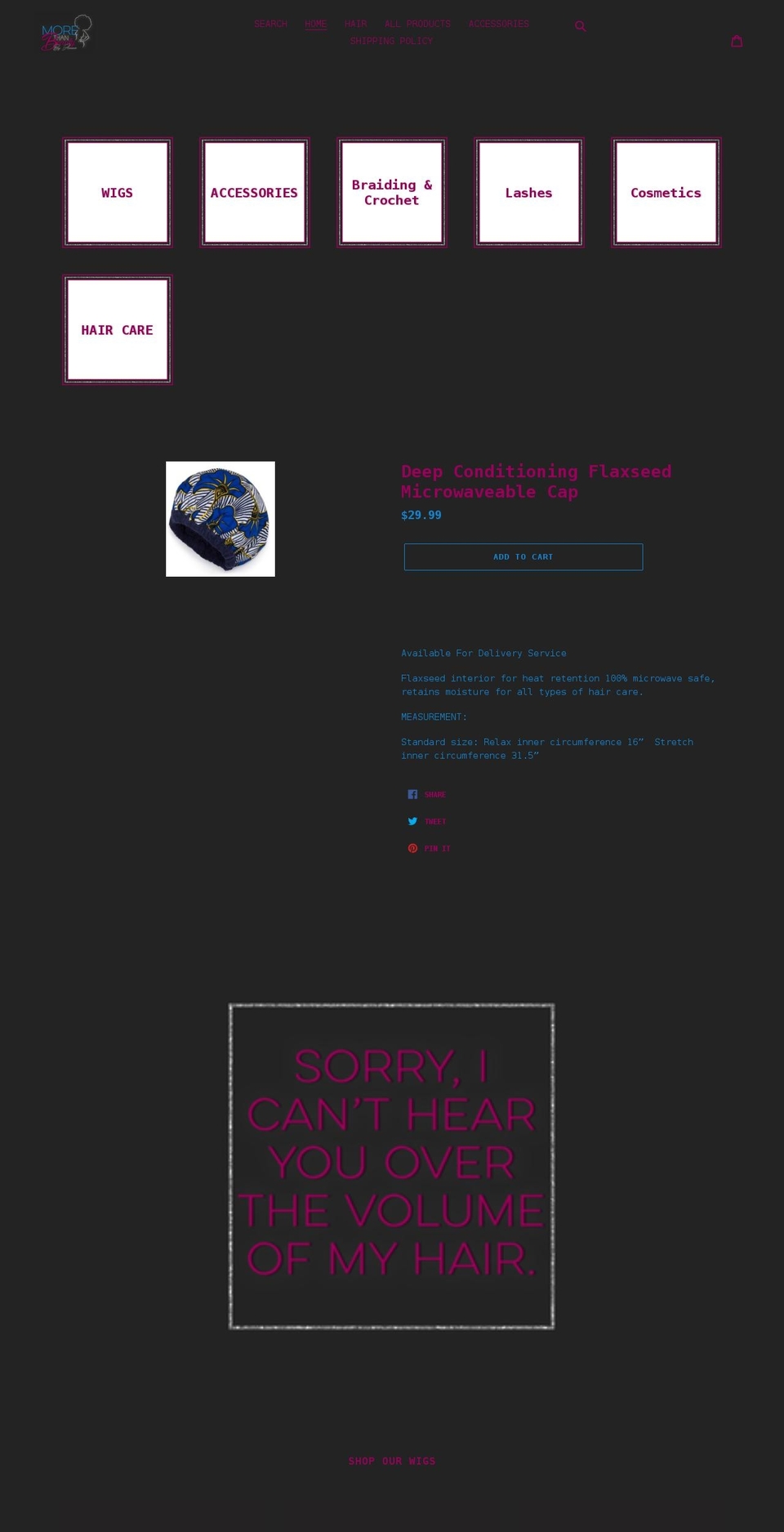 morethanbeauty.net shopify website screenshot