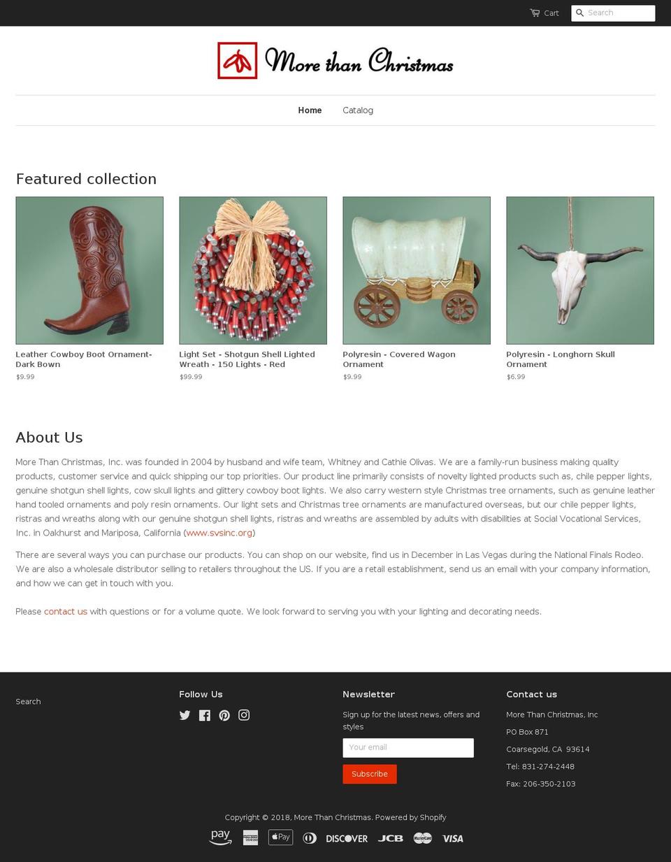 morethanchristmas.com shopify website screenshot